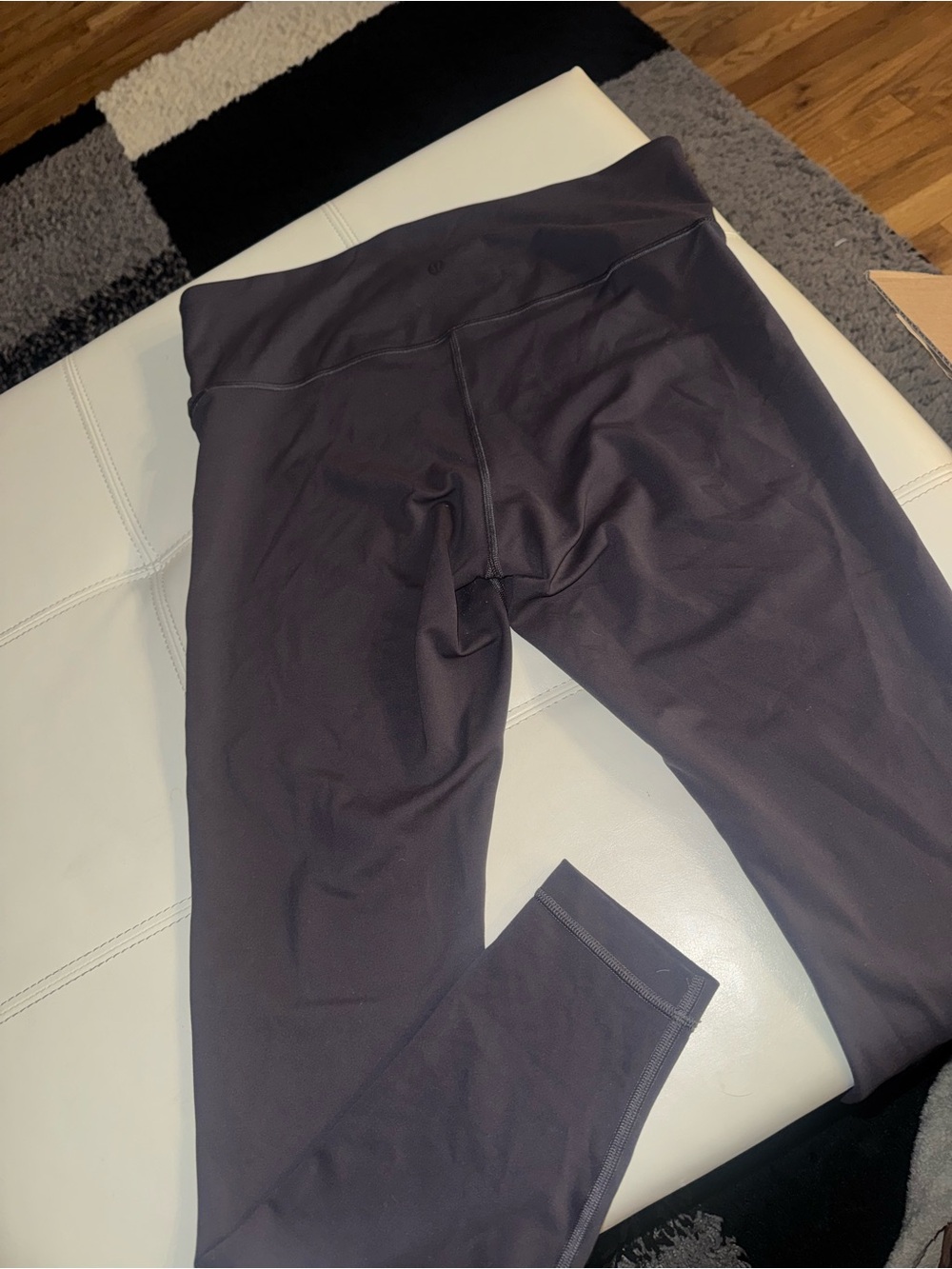 High-Waist Active Leggings in Deep Grey/Plum
